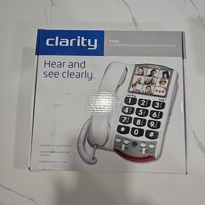 Clarity p300 Amplified Phone For Hearing/Vision Impaired PicturePerfect Dialing